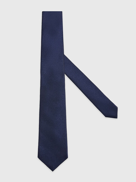 Dark blue silk tie  - 1