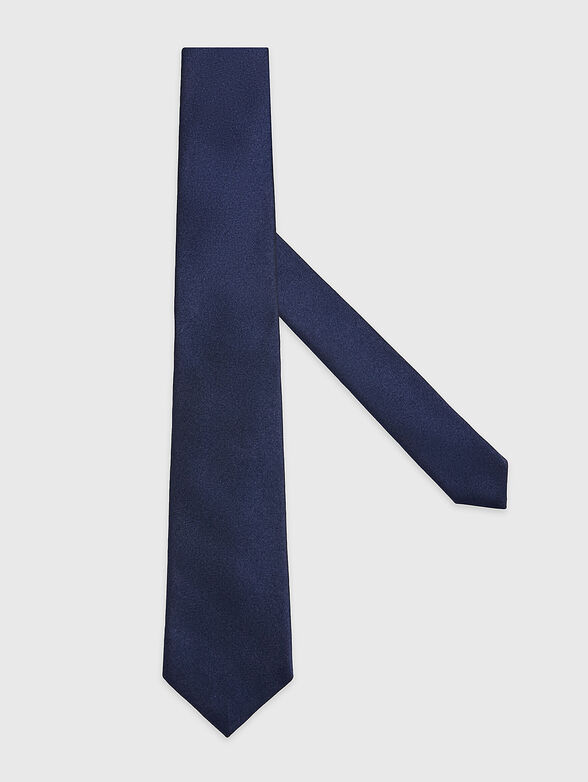 Dark blue silk tie  - 1
