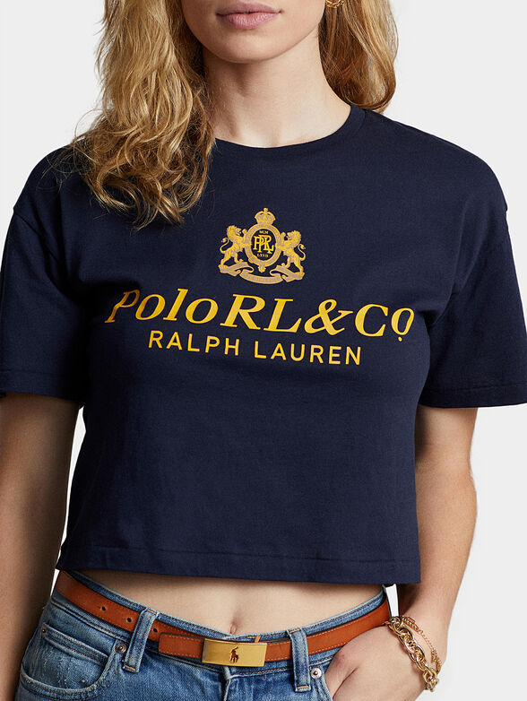 Cropped T-shirt with print - 4