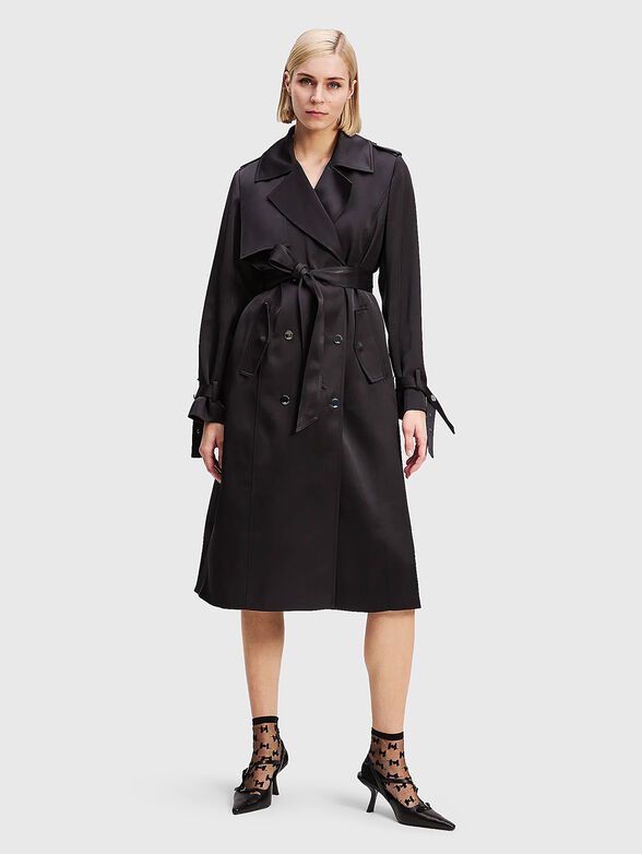 Trench coat with belt at the waist - 1