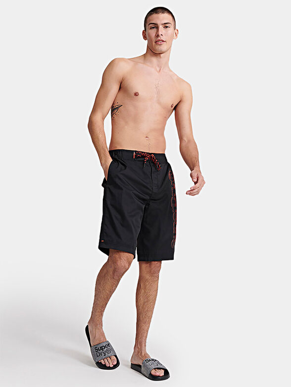Black beach shorts - 2