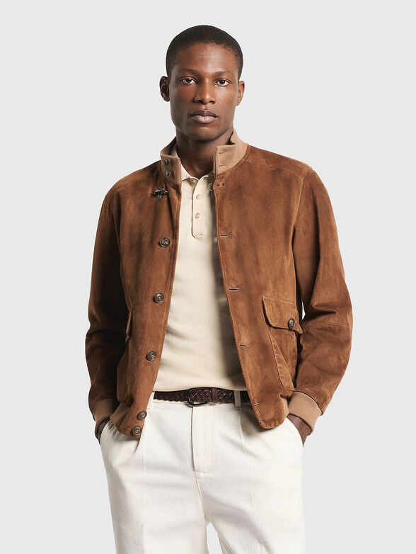 Suede jacket with pockets - 1
