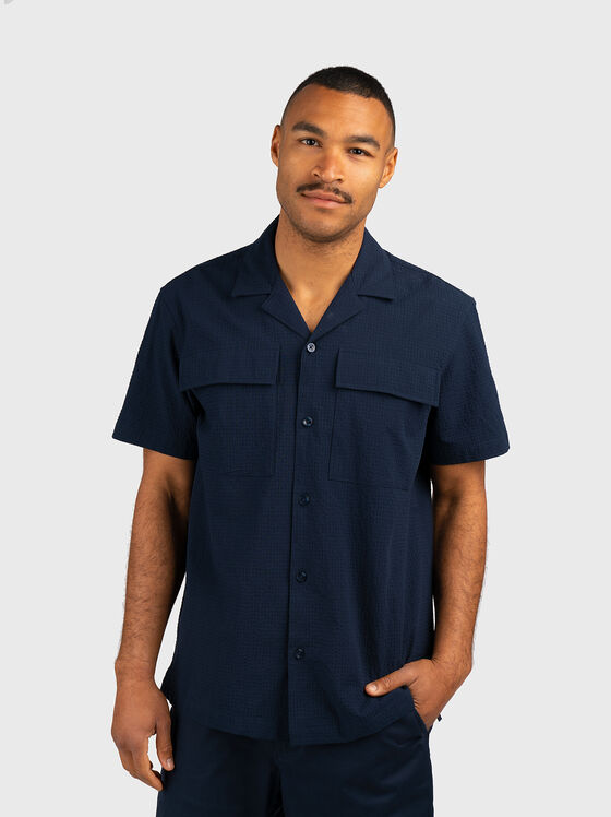 Short sleeve shirt in blue - 1