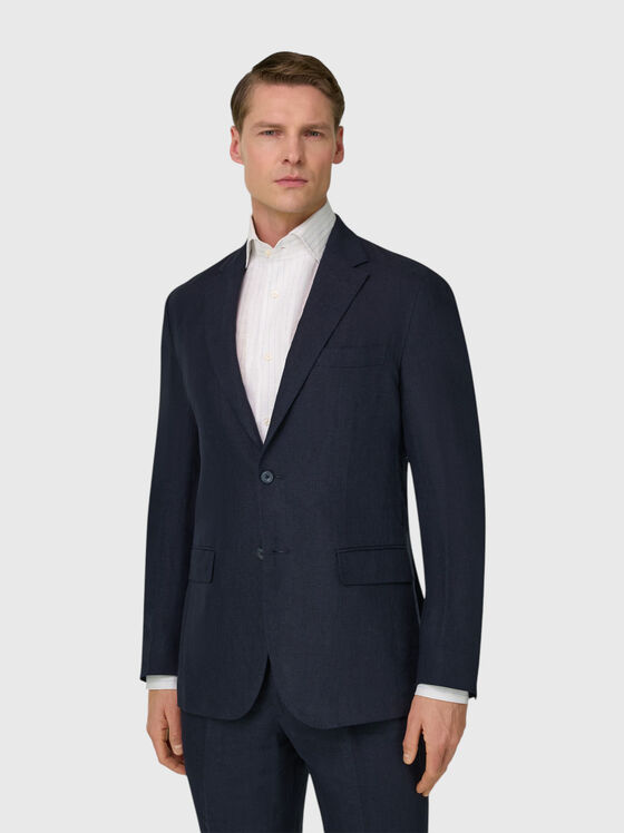 Dark blue linen suit - 2