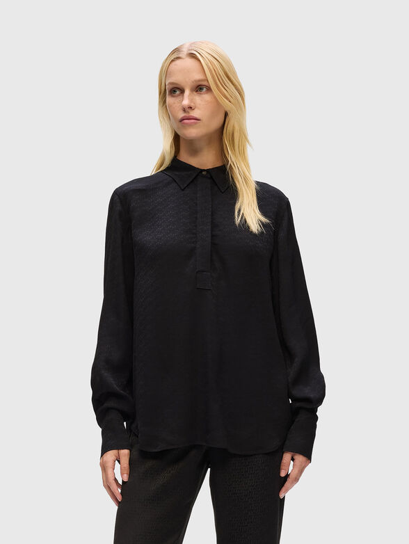 Blouse with a monogram print  - 1