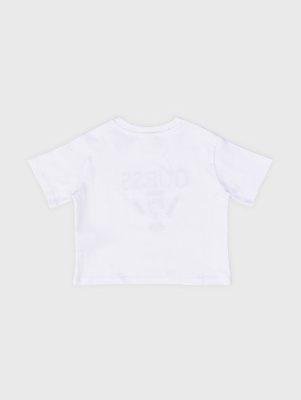 Black T-shirt with sequin logo  - 2