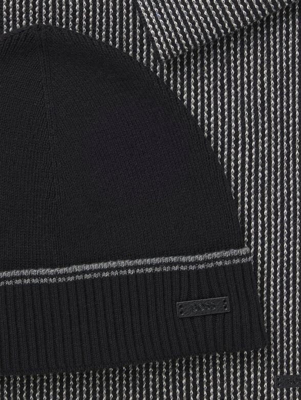 Cotton and wool scarf and hat set - 4