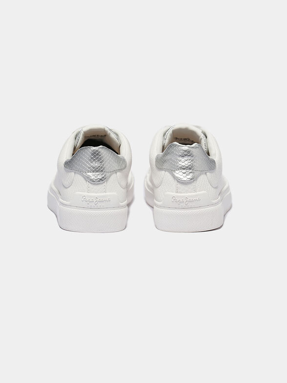 ADAMS LAMU White sneakers with silver details - 4