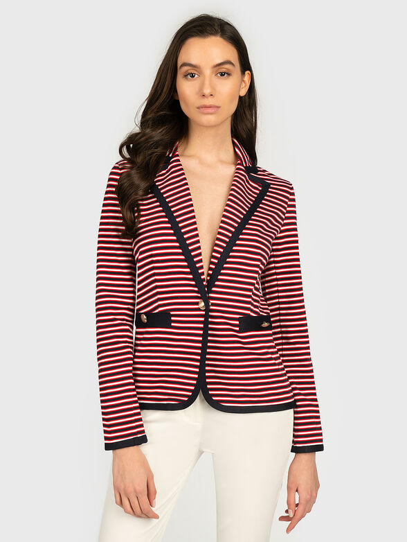 Striped jersey jacket - 1