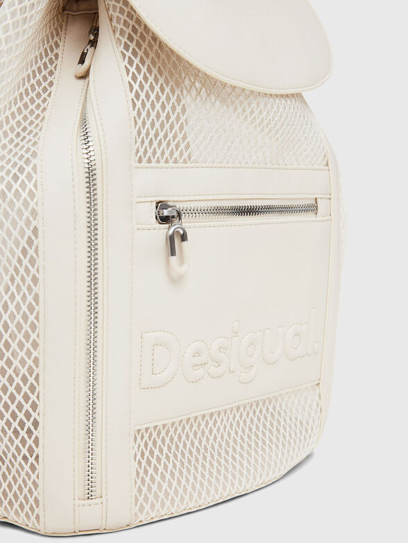 Blue backpack with mesh details - 5