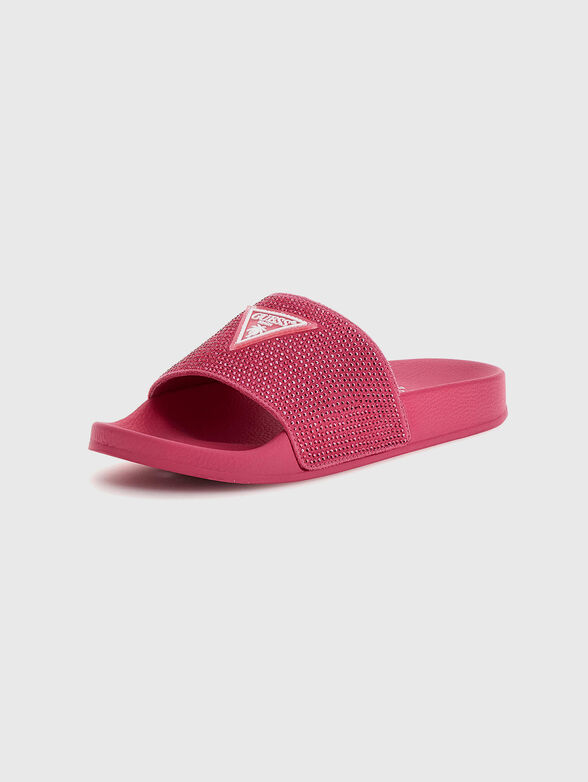 Beach slippers with rhinestones - 2