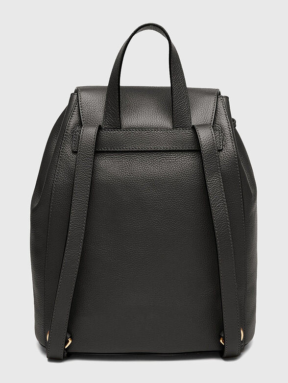 Leather backpack with metal accent - 3