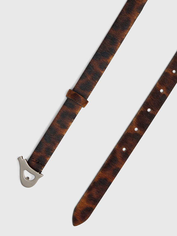 Leather belt with animal motif - 2