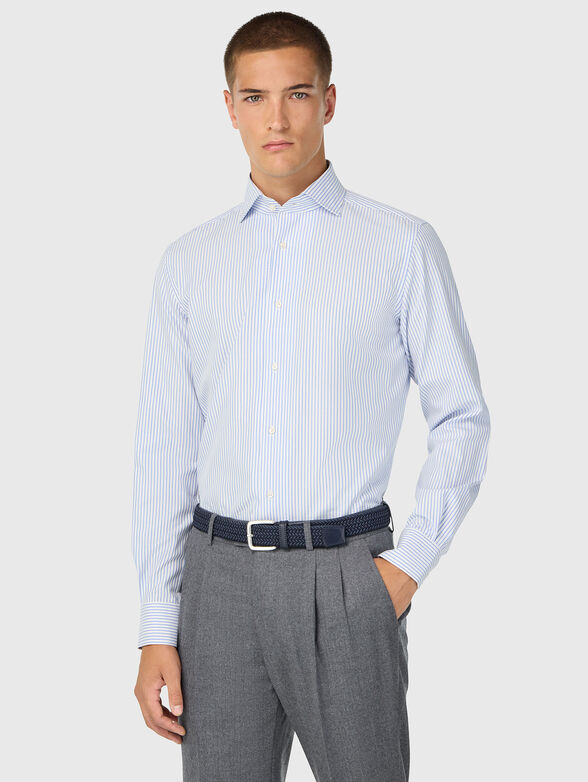 Regular fit striped cotton shirt - 1