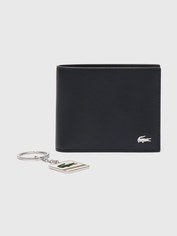 Set of black wallet and key ring - 1