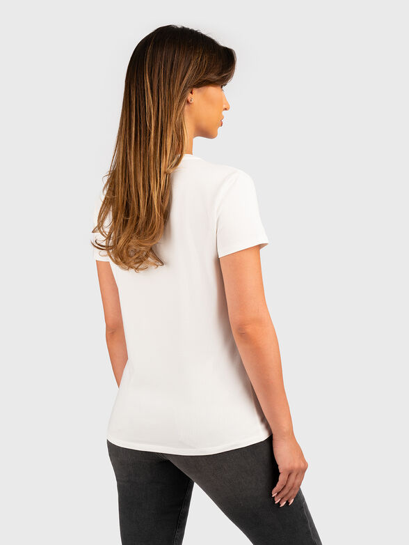 T-shirt with embossed design and rhinestones - 3
