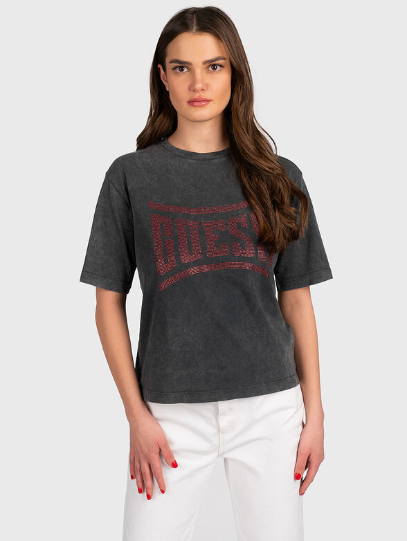 CELIA T-shirt  with rhinestone logo - 1