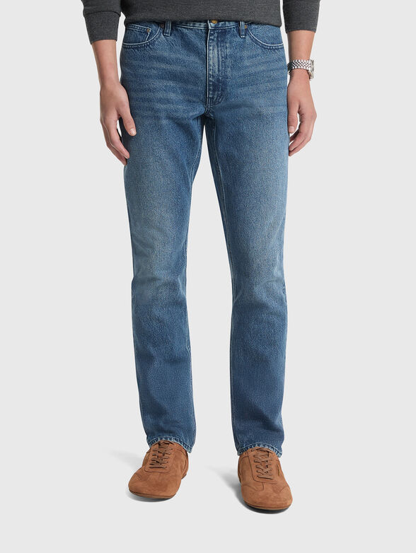 Cotton blue slim jeans - 1