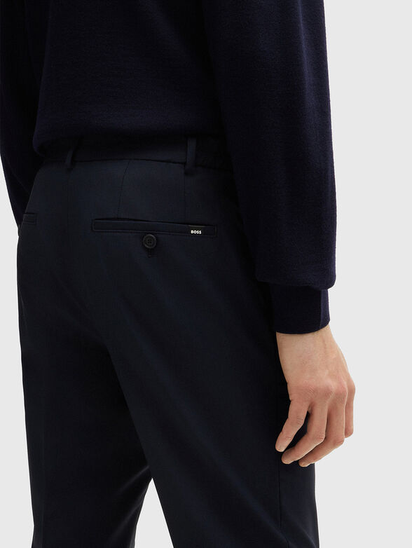 Trousers with crease in dark blue colour - 3