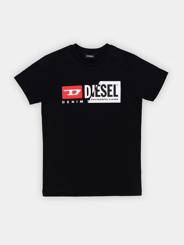 Cotton t-shirt with logo print - 1