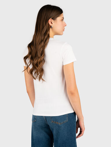 Cotton T-shirt with oval neckline - 3