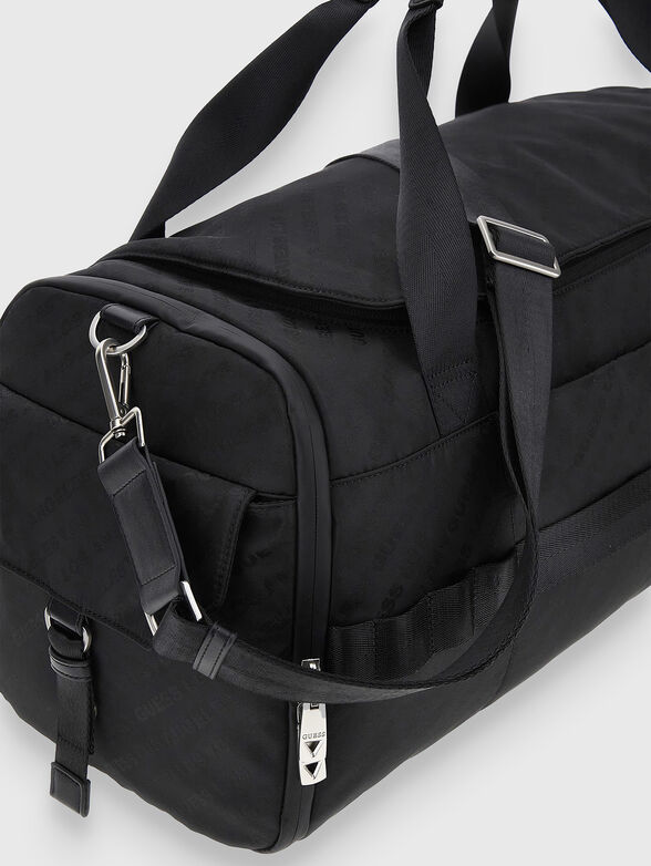 VENEZIA black duffle bag with logo detail - 3
