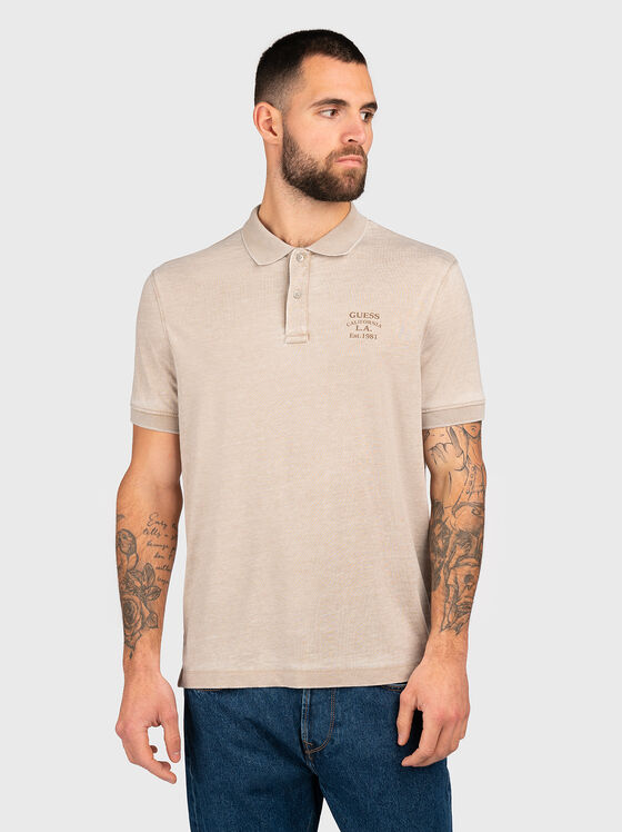 Polo shirt with short sleeves and logo - 1
