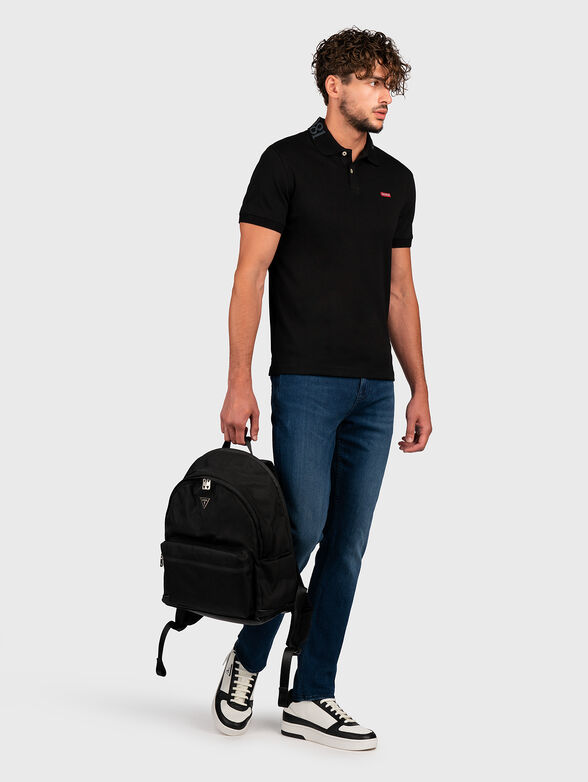 Black textille backpack - 2