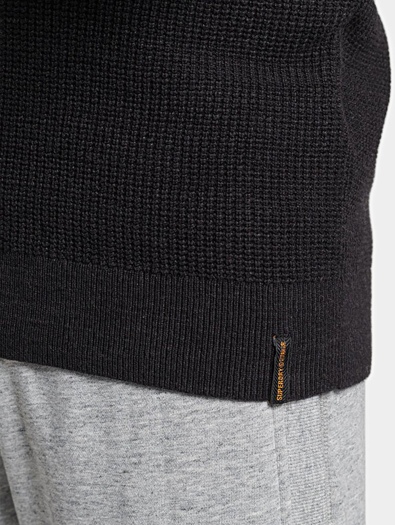 Black textured sweater - 3