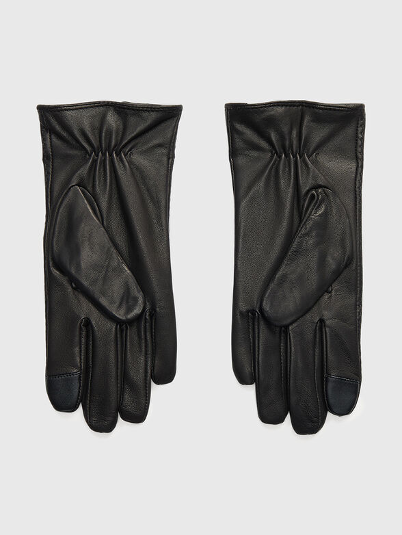 Black leather gloves - 2