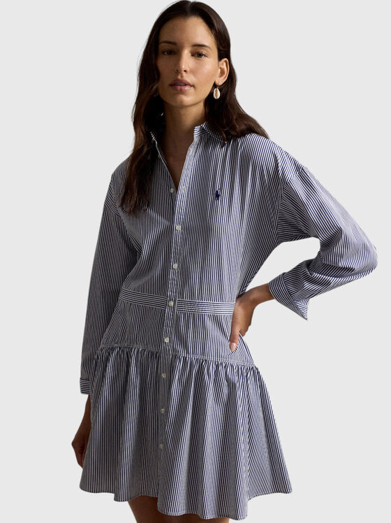 Striped shirt dress - 1