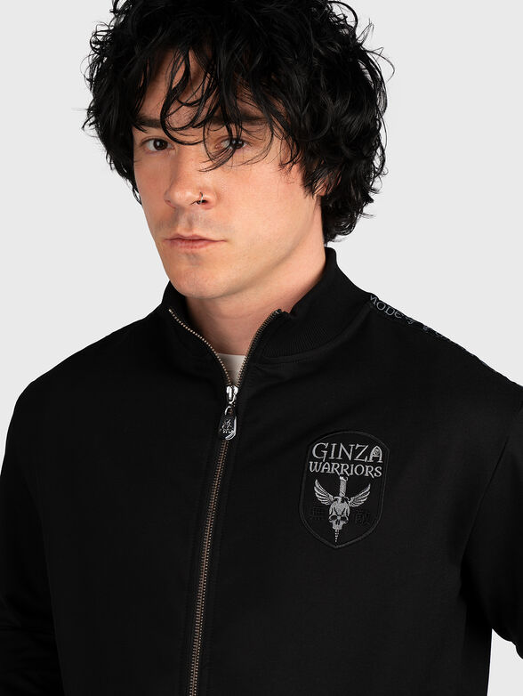 SWZ006 black sweatshirt with zip - 5