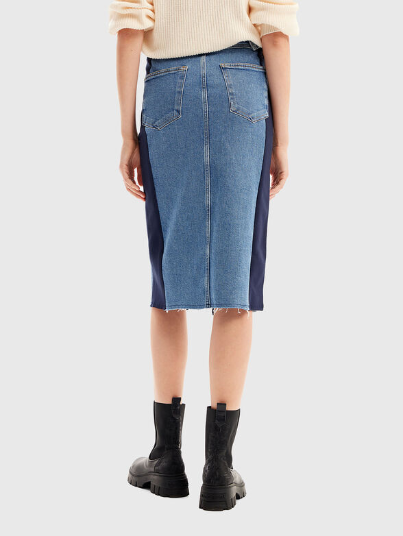 Denim skirt with contrasting elements - 2