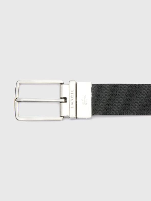 Black leather belt - 4