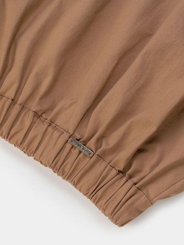 Brown top with logo detail - 4