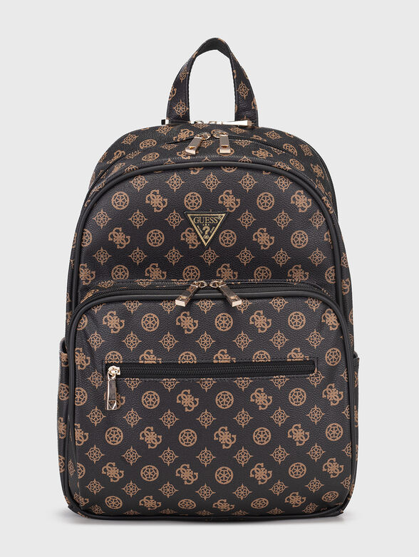 GUESS Black and Brown Backpack with Monogram Design GUESS Monogram Backpacks | Mercari main image 3