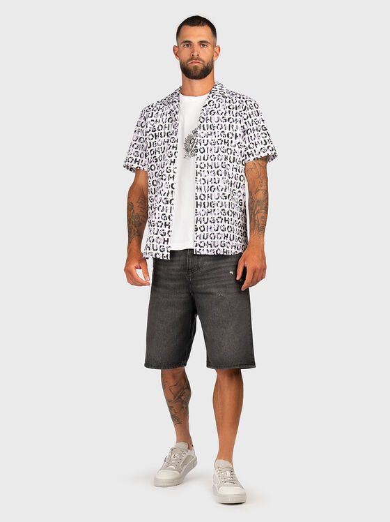 DAMINOR cotton T-shirt with oval neckline - 2