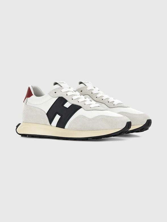 Suede and leather sports shoes - 2