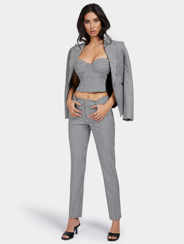 ARIANNA Top with checkered print - 3