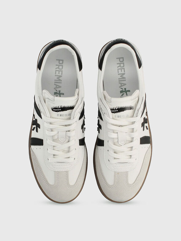 BONNIE leather shoes with accent sole - 6