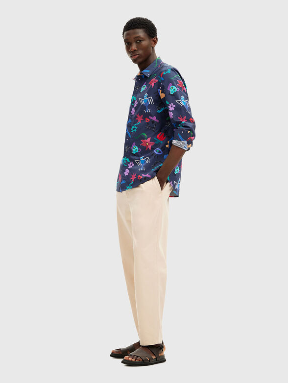 Dark blue shirt with print - 2