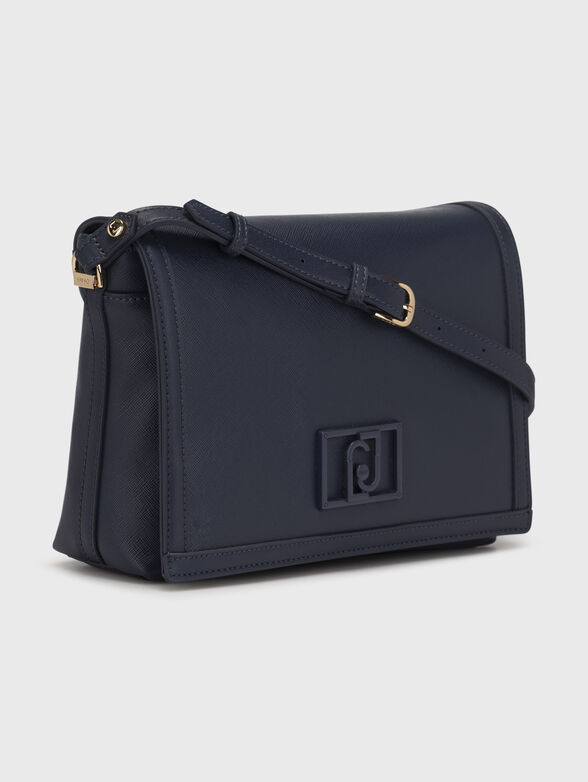 Dark blue crossbody bag with logo detail - 4