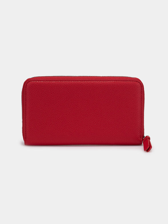 Red wallet with logo accent - 2
