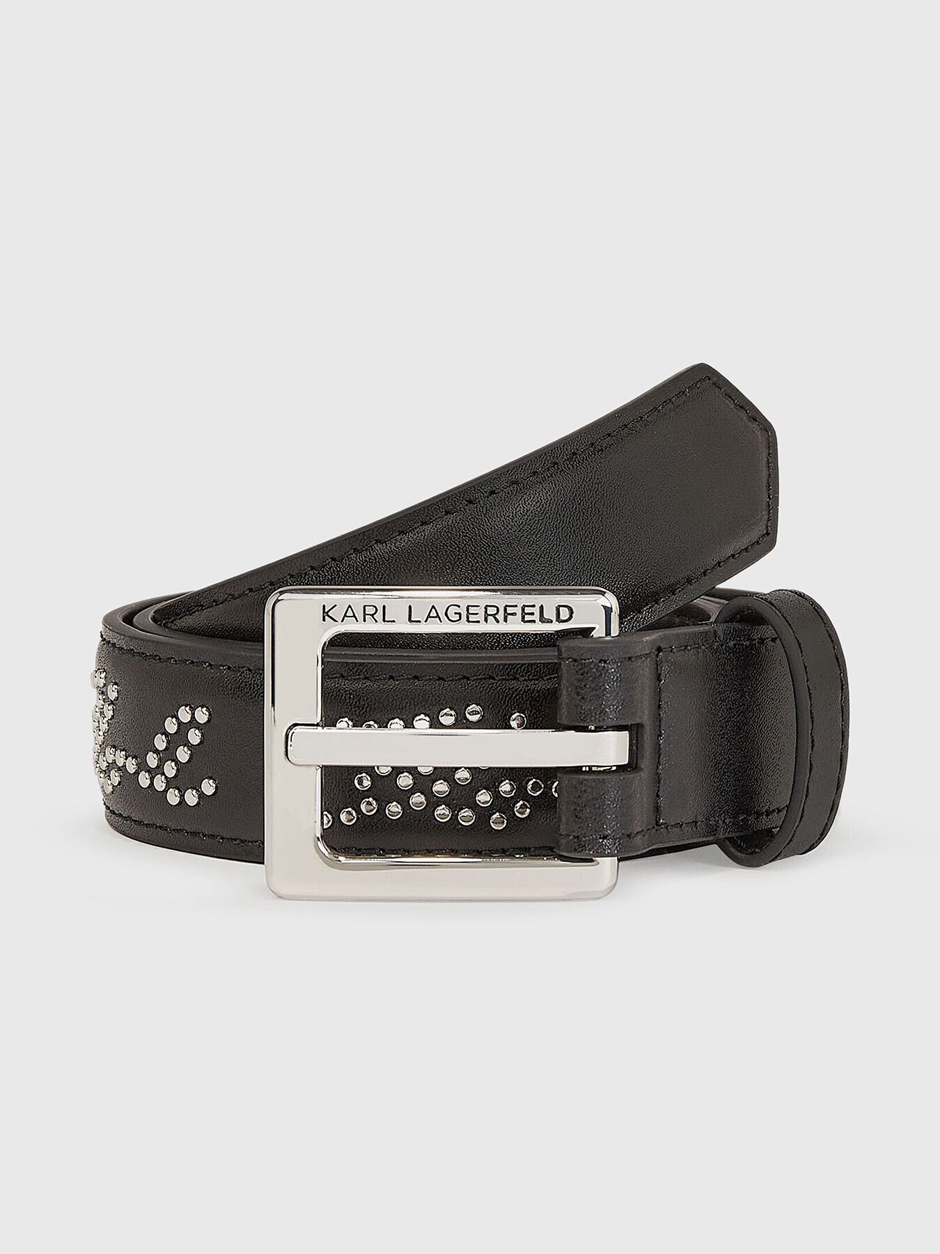 K/SIGNATURE black belt with rhinestones brand Karl Lagerfeld