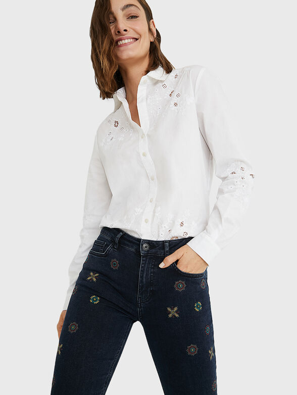 JULIETA Jeans with floral embroidery - 4
