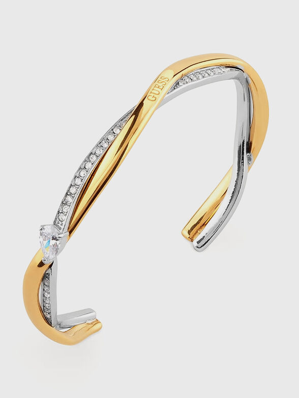 TWIST bangle with rhinestones - 1