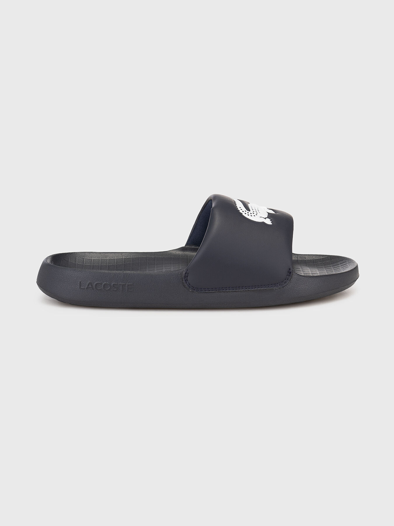 Black lacoste sliders discount