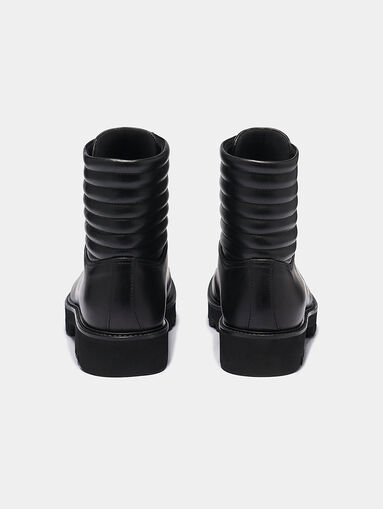 Black leather boots - 5