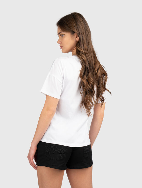 Cotton T-shirt with rhinestones - 3