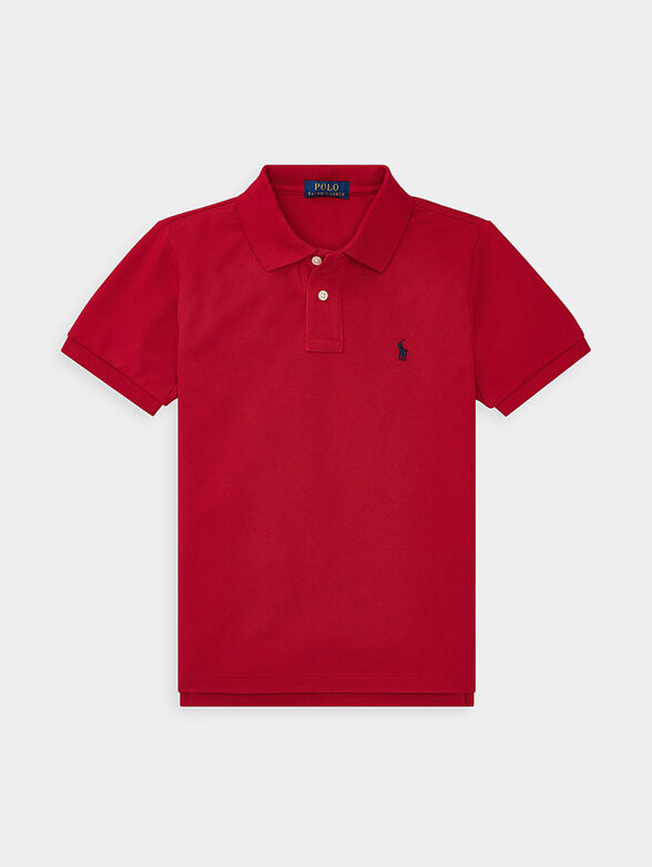 Red polo-shirt with small logo - 1